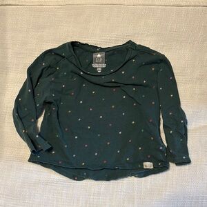 GAP Kids Green Star Print Top